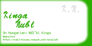 kinga nubl business card